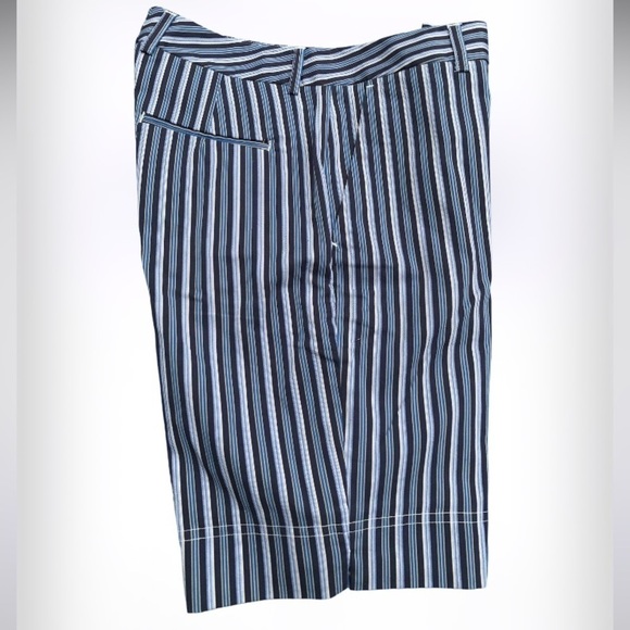 NWT Bugatchi Women size 2 striped “midnight” shorts Golf Shorts - Picture 4 of 8